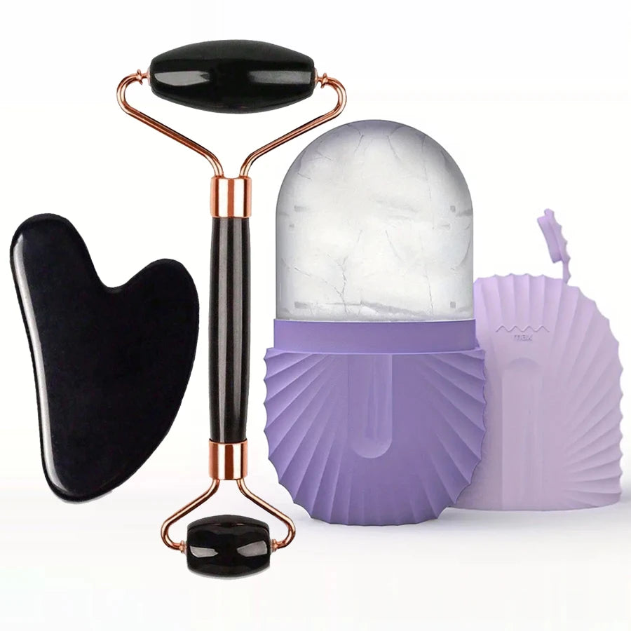 IceGlow Pro™ – Rouleau de Glace 3-en-1 & Gua Sha ❄️