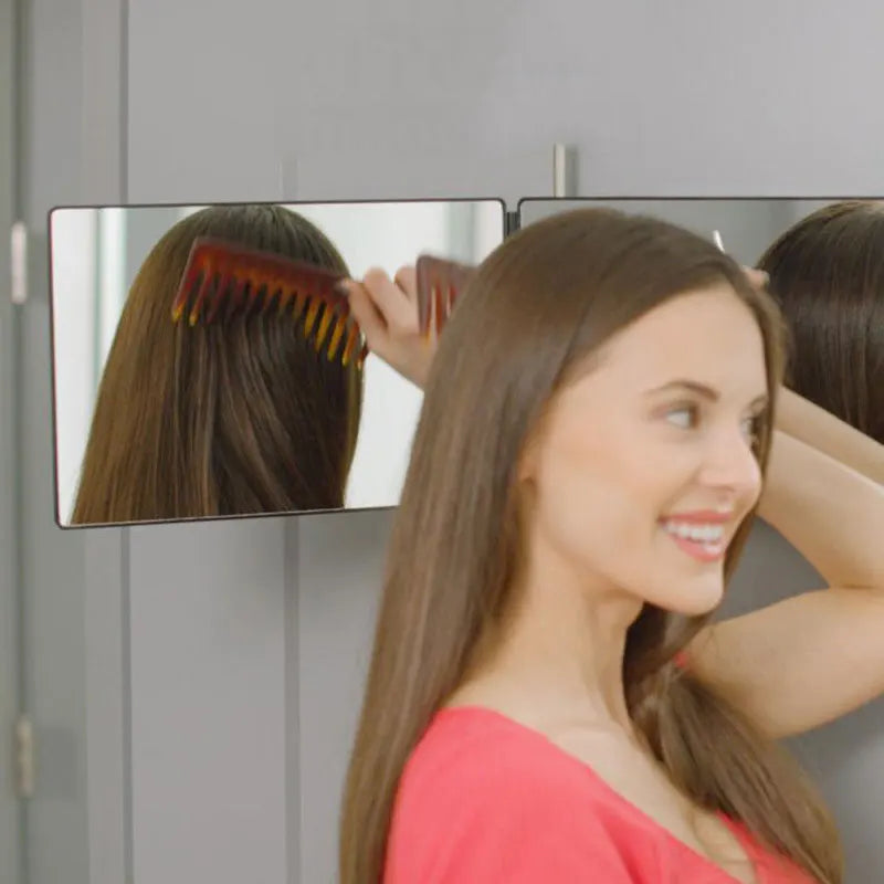 LumiReflex™ – Miroir LED 3 Volets Pliable ✨