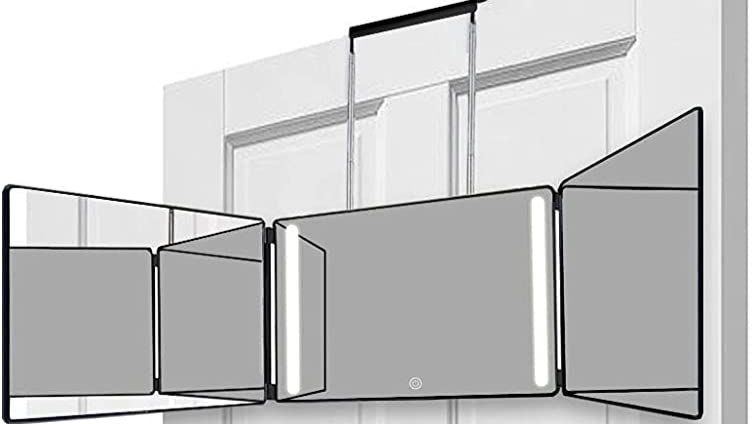 LumiReflex™ – Miroir LED 3 Volets Pliable ✨